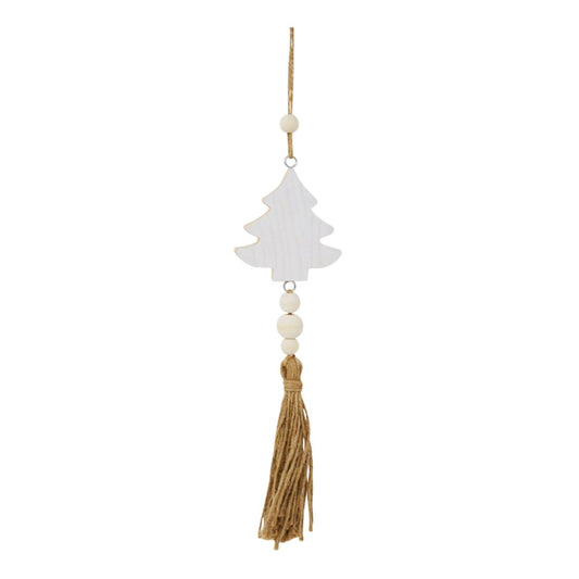 Town & Country - Wooden Ornament - Fir Tree W/ Tassel